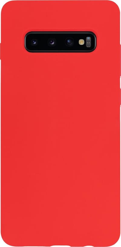 BMAX Siliconen hard case hoesje geschikt voor Samsung Galaxy S10 Plus - Hard Cover - Beschermhoesje - Telefoonhoesje - Hard case - Telefoonbescherming - Rood