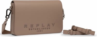 REPLAY Schoudertas Crossbody Bag Pale Grey Brown Beige