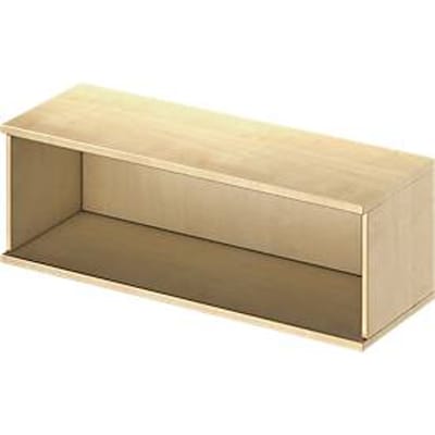 Open opzetkast TETRIS WOOD - B 1200 x D 421 x H 400 mm - 1 OH - ahorn decor - ons merk Schäfer Shop Genius