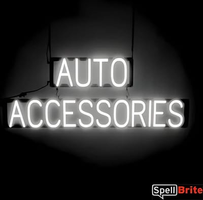 AUTO ACCESSORIES - Lichtreclame Neon LED bord verlicht | SpellBrite | 102 x 38 cm | 6 Dimstanden - 8 Lichtanimaties | Reclamebord neon verlichting