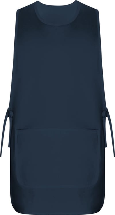 Donker Blauw unisex omkeerbaar schort korte mouw voor hygiene beroepen (schoonheid, schoonmaak en voedsel) Arzak One Size