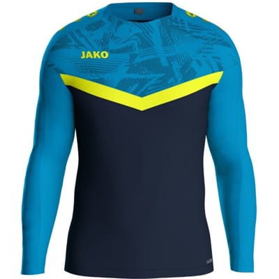 Jako Iconic Sweater Kinderen - Marine / Jako Blauw / Fluogeel | Maat: 116