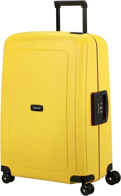 Reiskoffer Spinner - Koffer M - Een week reizen - Gemaakt met hergebruikt materiaal - 69 cm 79 Liter - Geel