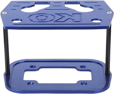 Batterijhouder Roestvrijstaal - Accubak Auto - Voertuig Stabiliteit - Specifiek Ontworpen - Groep 34/78 - Blauw