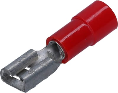 100 stuks Cembre RF-F408 platte stekkerdoos 4,8 x 0,8 rood gedeeltelijk geïsoleerd I industriële kwaliteit