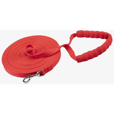Hondenriem van nylon met schuimrubberen handvat, buitensporthondentrainingslijnen, 1,8 m, 3 m, 6 m, 10 m, 15 m, 20 m, 30 m, 50 m 1.8mX2.5cm rood