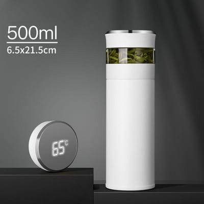 Nieuwe Thee Water Scheiding Vacuüm Beker 316 Roestvrij Staal Intelligente Temperatuur Weergave Theekop Hoogwaardige Geschenkbeker 500ml