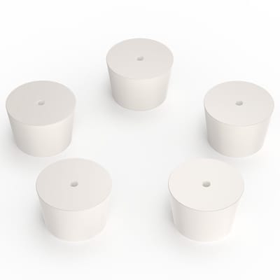 Rubberen Stoppers - Enkel Gat - Laboratorium Afsluiting - Flexibel Duurzaam Natuurrubber - 37x30x30cm - Zwart