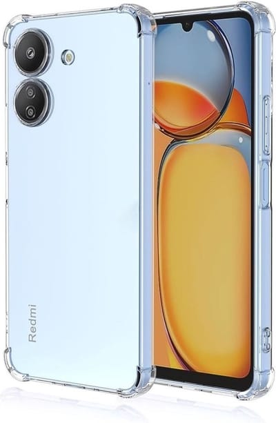 Anti shock Siliconen met Camera/Lens Bescherming Hoesje - Geschikt voor Xiaomi Redmi 13C / Poco C65 - Extra sterke hoeken back cover - Transparant