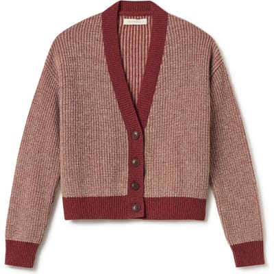 TWOTHIRDS Filicudi Knit Bicolour Smoke Red Maat: XS | Sweaters Outlet | Dames | Rood