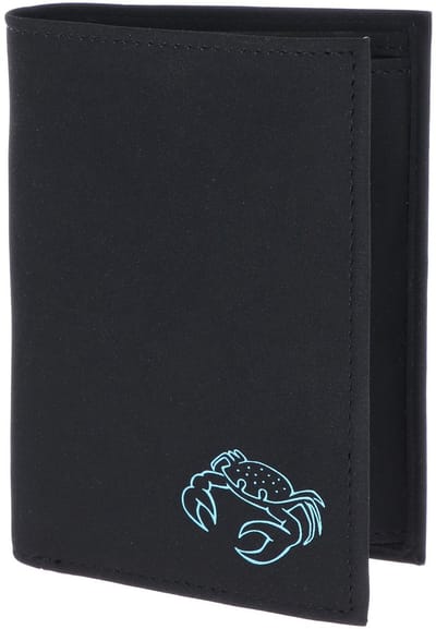 oxmox portemonnee New Cryptan RFID Protect Kombibörse Crab 2.0 Print Cyan Black zwart