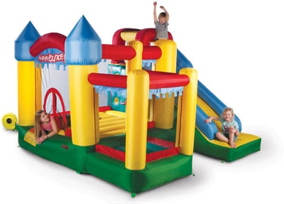 Avyna Springkussen Fun Palace 6-in-1 – Met Glijbaan, Klimwand en Ballenbak – 300x300cm – Inclusief Blower – Groot Springkussen voor Thuis