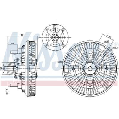 Koppeling, radiatorventilator NISSENS 86223