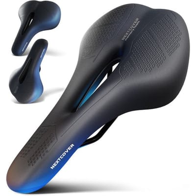 NEXTCOVER® Fietszadel MountainBike met Memory Foam 3.0 - Het origineel - Ergonomisch Fietszadel Dames of Fietszadel Heren met Memory Foam 3.0 voor maximaal Rijcomfort - Fiets Zadel comfortabel zacht
