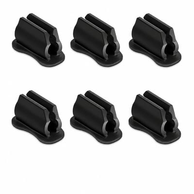 Tolvia Penhouder Zelfklevend – Set van 6 - Siliconen Pen Clip – Bureau Organizer voor Pen, Stylus & Potlood - Zwart