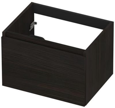 INK - Onderkast 1L Greeploos Houten Keerlijst Fineer - 600x450x400 Mm - Matt Intens Black
