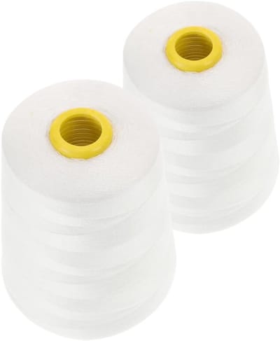 Naaimachine Garen - Borduurgaren Katoen - Kleding Maken - Hoge Treksterkte - 2 Rollen - Wit
