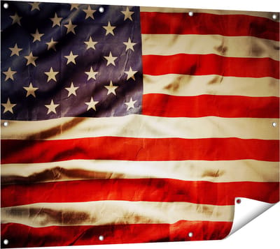 Gards Tuinposter Amerikaanse Vlag - Verenigde Staten - 120x90 cm - Tuindoek - Tuindecoratie - Wanddecoratie buiten - Tuinschilderij