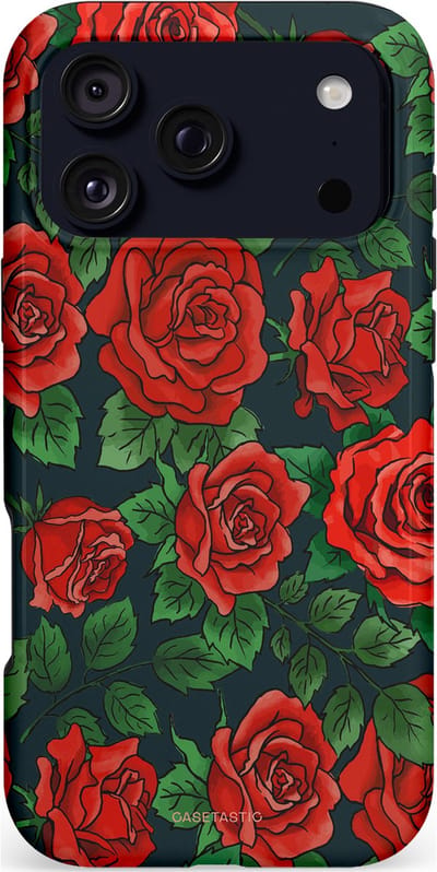 Casetastic hoesje geschikt voor Apple iPhone 17 Pro Max - MagSafe - Dubbellaagse bescherming - Rozen rood - Fashion Case - Bordeaux Donkergroen Donkergrijs Terracotta