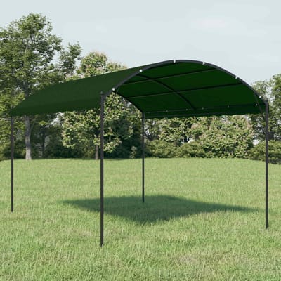 vidaXL - Prieel - 4 - x - 3 - x - 2,6 - m - Groen - Polyester - en - Staal