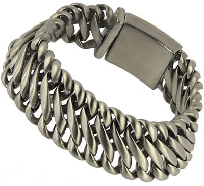Bukovsky - Geborstelde Stalen Heren Armband - "Elegance Small" - 23 cm - Zilverkleur - Brush - Mat - Roestvrij Staal - 316L Stainless Steel
