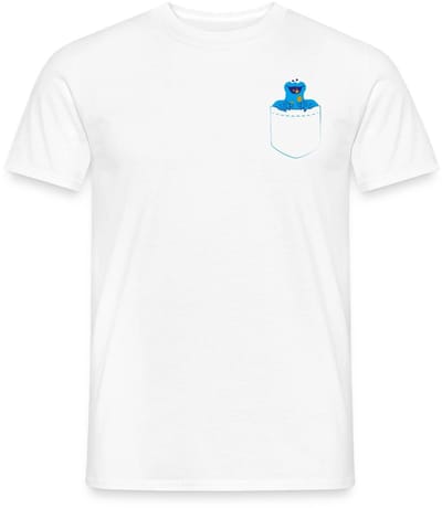 Sesamstraat Koekiemonster In Een Zak T-Shirt Heren