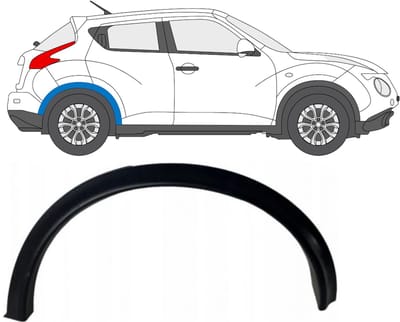 Zijlijst sierlijst achterspatbord voor Nissan Juke 2010-2019 / Rechts