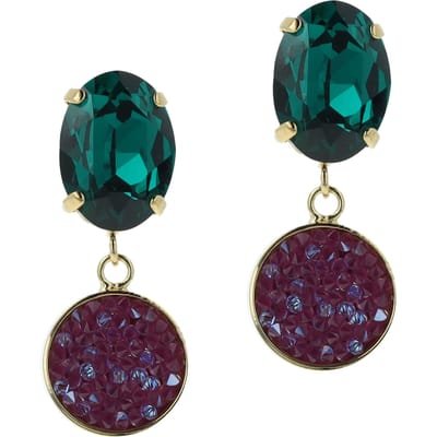 OTAZU Classic Rocks Earrings Light Amethyst - Big Size: OS | Earrings Outlet | Dames | Groen