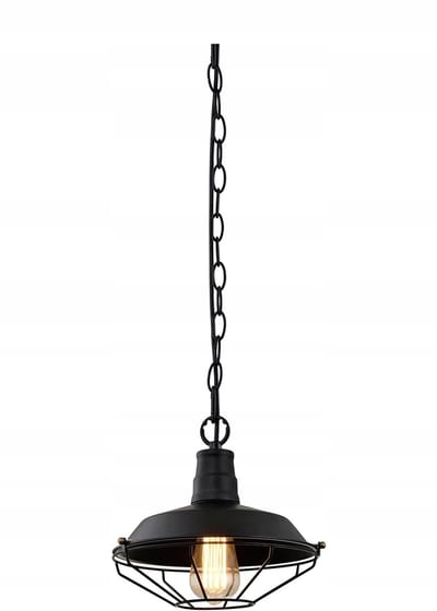 LARS Zwarte Plafondlamp E27 Ø26cm - Industriële Stijl