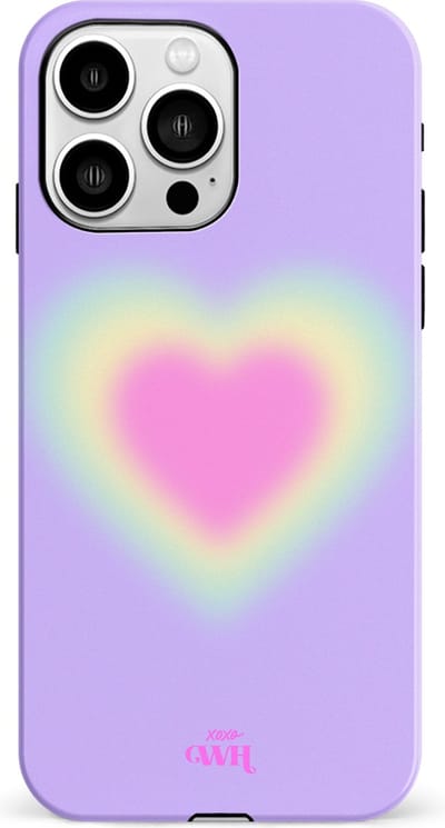 xoxo Wildhearts Daydreamer Single Layer - Hoesje geschikt voor iPhone 13 Pro Max hoesje - Dames hoesje geschikt voor iPhone 13 Pro Max - Kleurrijk hoesje geschikt voor iPhone 13 Pro Max hoesje shockproof case - Roze hoesje met hartje