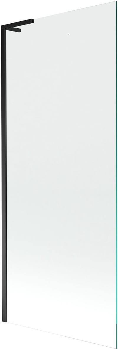Mexen Next L badwand met 1 deur 80 x 150 , transparant, zwart - 895-080-000-03-00-70
