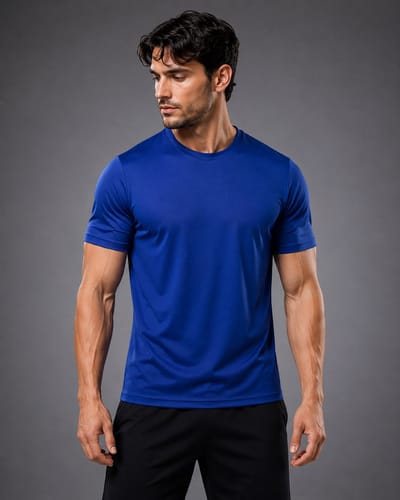 SparkNine Stormcore heren sport t-shirt - sneldrogend & ademend - fitness shirt - XS - blauw - korte mauwen - training, rennen, casual dragen