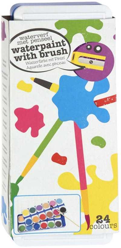 Waterverfset creatieve schilderen 25-delig multicolor.