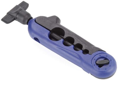 Dailygoods- Vislijn Spooler Draagbaar - Verstelbaar Spooling Systeem - Kunststof/Roestvrij Staal - 4 Maten Gaten - 500 Meter Capaciteit - Lichtgewicht 56 Gram - Vislijn Winder