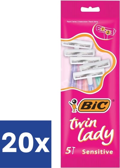 BIC Twin Lady Wegwerpscheermesjes (Voordeelverpakking) - 20 x 5 (100 stuks)