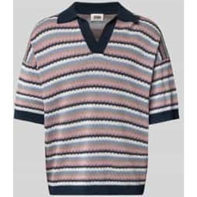 Oversized poloshirt met V-hals, model 'LAURENZZO'