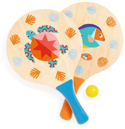 Djeco strand speelgoed - Raquettes plage Sea FSC 100% duurzaam.