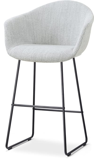 Nolon Nino-Otis barkruk grijs melange - zwart onderstel - 75 cm