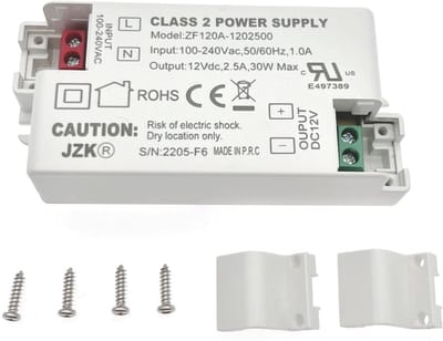 Allecto - LED-transformator - AC 100-240 V - 12 V - 30 W - Efficiënte driver voor LED-verlichting - Ideaal voor G4 en MR16