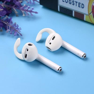Oordopjes Anti slip - Siliconen Earhooks - Earhoox - Geschikt voor Airpods - Oorhaken - 1 paar wit
