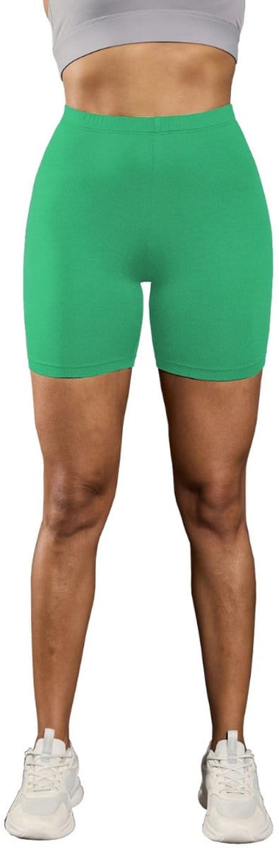 Livano Biker Short Dames - Korte Legging - Lange Onderbroek - Bikershort - Met Pijpjes - Lichtgroen - Maat XS