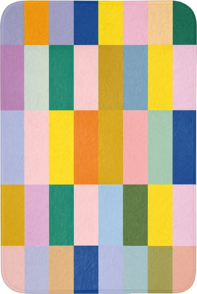 Badmat 60x90 cm - Antislip - Stroken - Blauw - Patroon - Abstract - Badmatten voor badkamer - Badkamermat - Douchemat - Badkamer mat