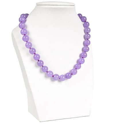 N3 Collecties Paarse chalcedoon 10 mm jade ronde kralen elegante ketting