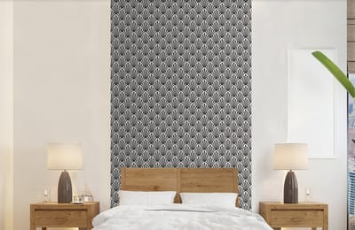 Behang - Fotobehang Patronen - Abstract - Zwart - Art Nouveau - Breedte 120 cm x hoogte 240 cm