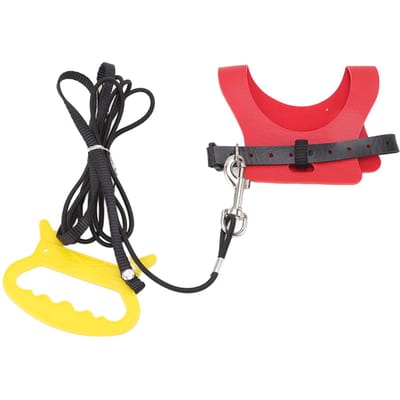 Harnais Laisse pour Oiseau Élastique Facile à Porter Portable Corde de Traction pour Oiseau avec Crochet pour Oiseaux et Perroquets S rouge