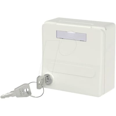 Metz Connect Modul-Unterputz-Gehäuse mit Klappdeckel und Schloss Behuizing Opbouw (op muur) Wit