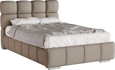 Polsterbed Bliss 120 x 200 cm met opbergruimte, lattenbodem en Bonnel (h18cm)-veringmatras H3