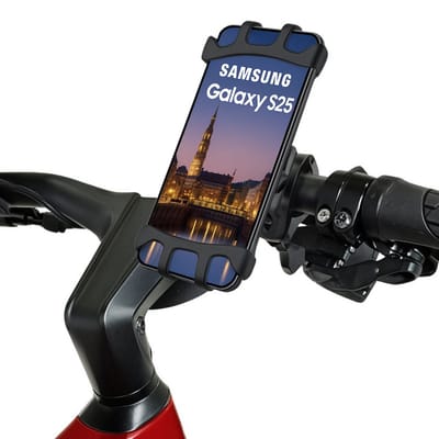 Telefoonhouder Fiets - GSM Mobiel Houder - Voor Fiets/Motor/Brommer Stuur en Scooter - Fietshouder - Telefoonhouders