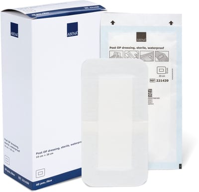 Abena Eilandpleister Waterproof - 40 Stuks - Steriel Absorberend Wondverband - Nonwoven Pleisters - 10 x 20 cm
