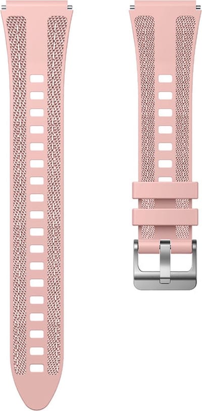 Hybride nylon-siliconen bandje -geschikt voor Garmin Venu 2s / 3s / Vivoactive 4s / Forerunner 255s / 265s - Huawei Watch GT 5 Pro - 42mm / GT 5 / 4 - 41mm - Fossil Gen 5e / 6 42mm - roze
